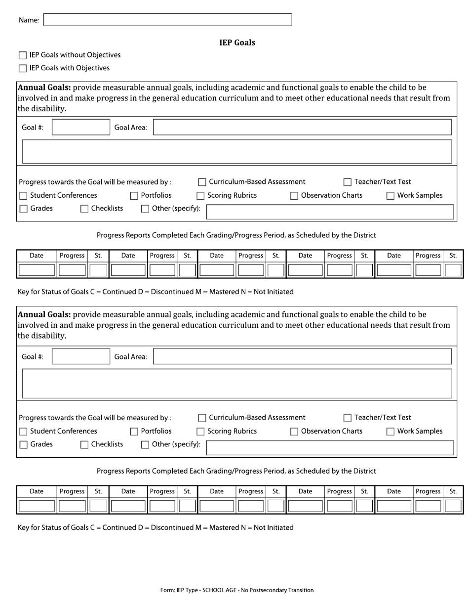 Individualized Education Program (Iep) - School Age - No Postsecondary Transition - Arkansas, Page 5