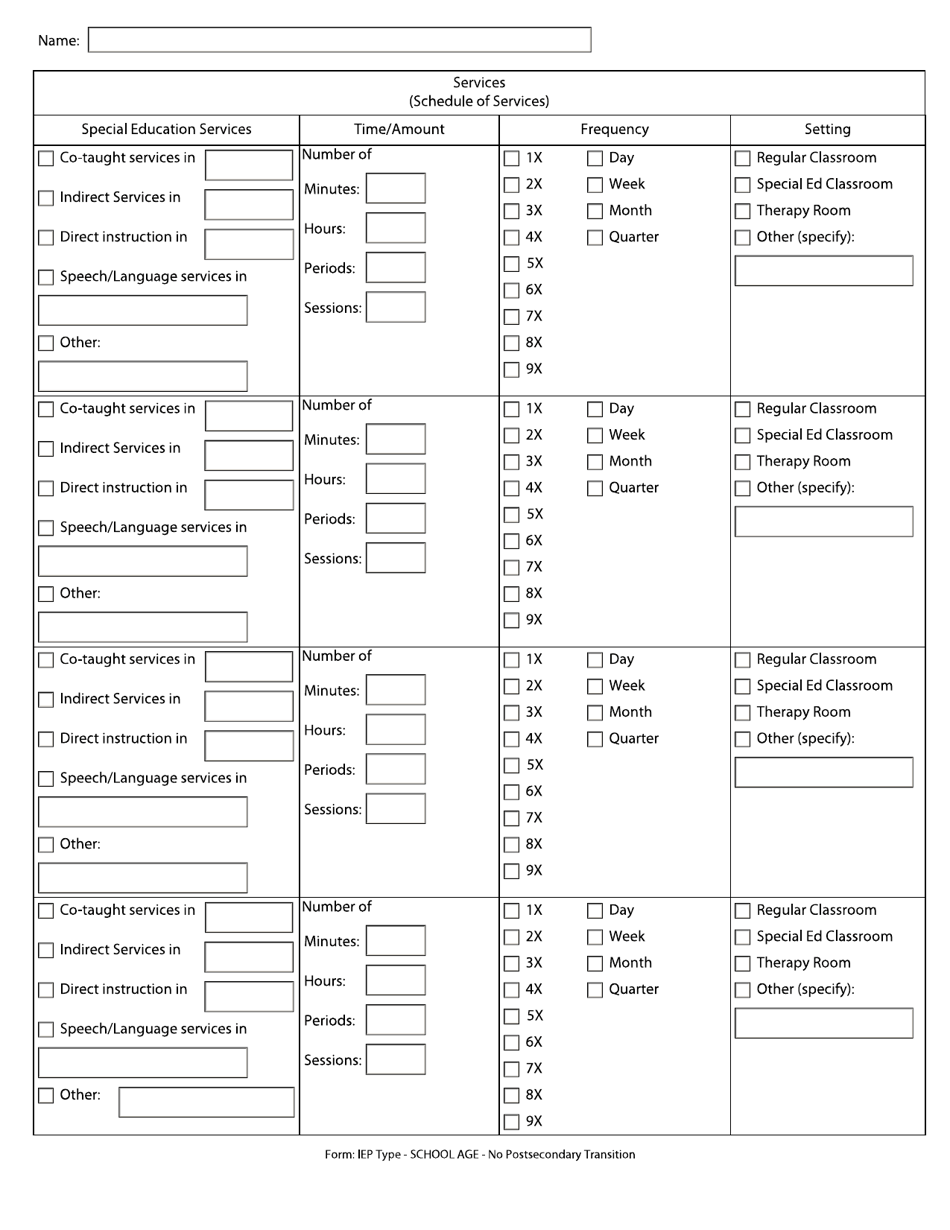 Individualized Education Program (Iep) - School Age - No Postsecondary Transition - Arkansas, Page 8