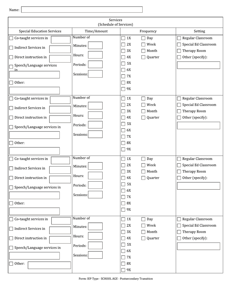 Individualized Education Program (Iep) - Postsecondary Transition - Arkansas, Page 10