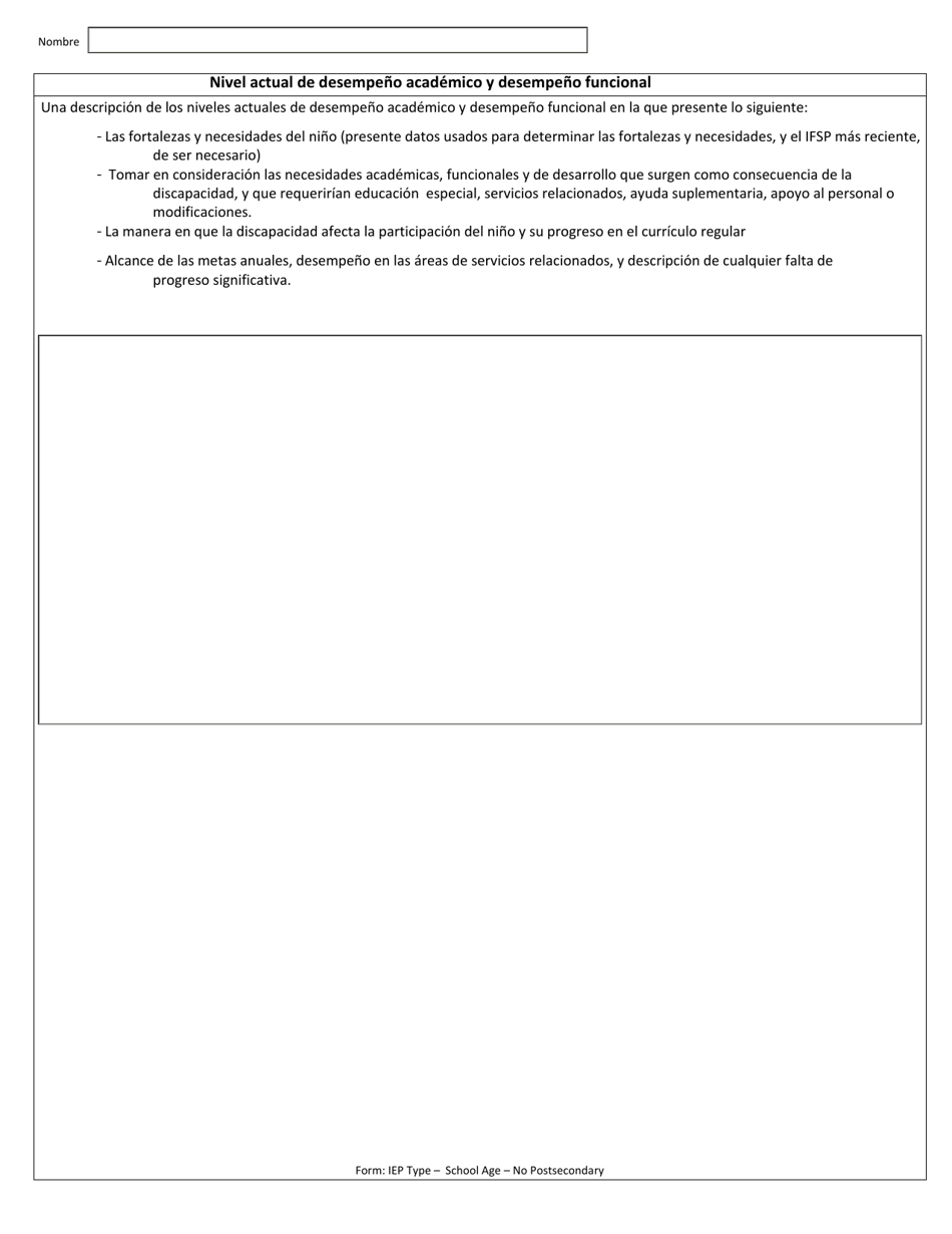 Programa De Educacion Individualizado - Edad Escolar (Sin Transicion Post-secundaria) - Arkansas (Spanish), Page 3