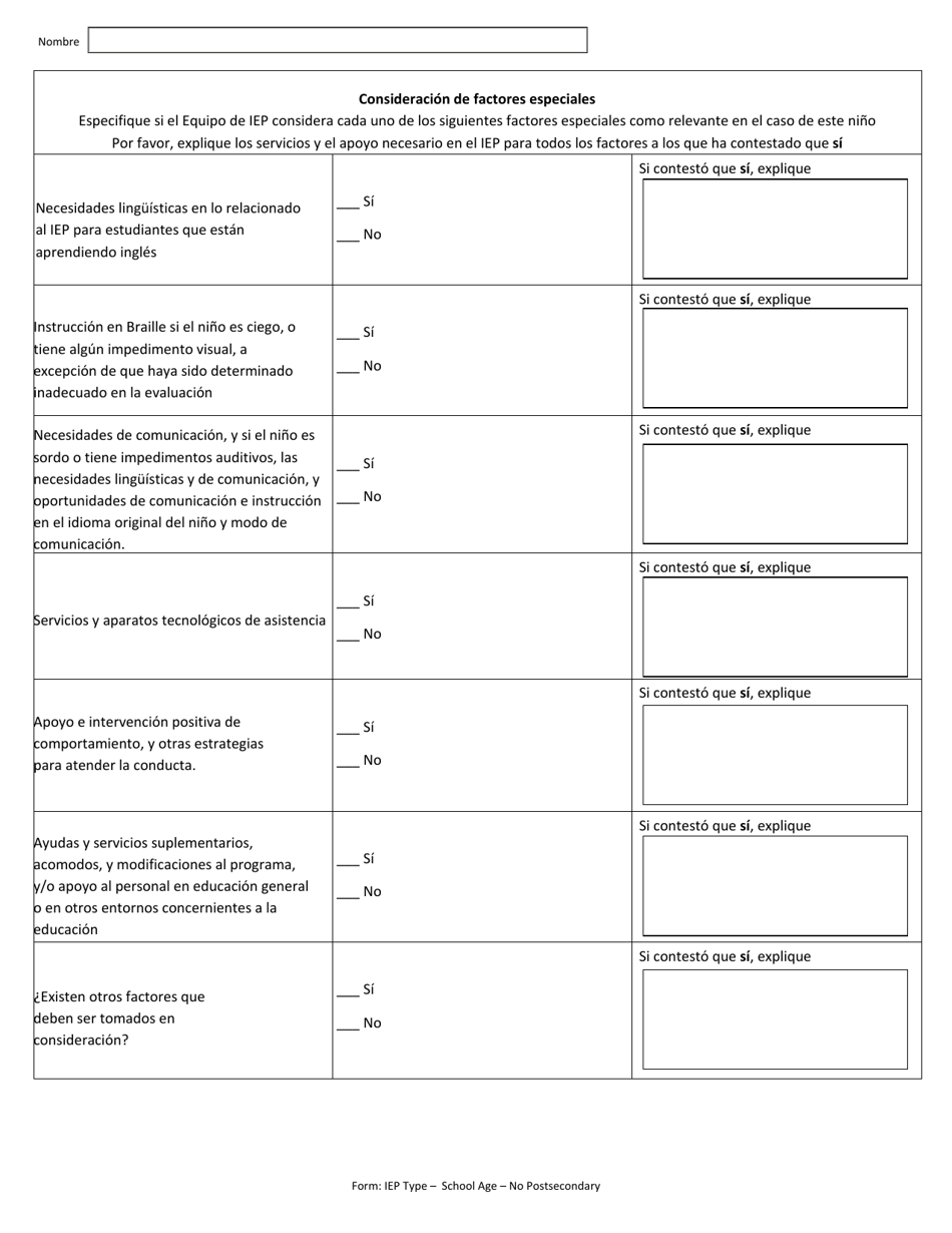 Programa De Educacion Individualizado - Edad Escolar (Sin Transicion Post-secundaria) - Arkansas (Spanish), Page 4