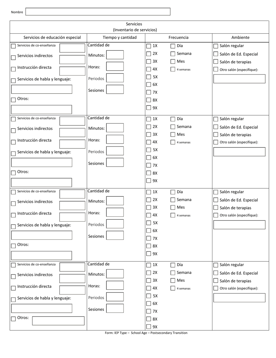 Programa De Educacion Individualizado - Edad Escolar (Transicion Post-secundaria) - Arkansas (Spanish), Page 10