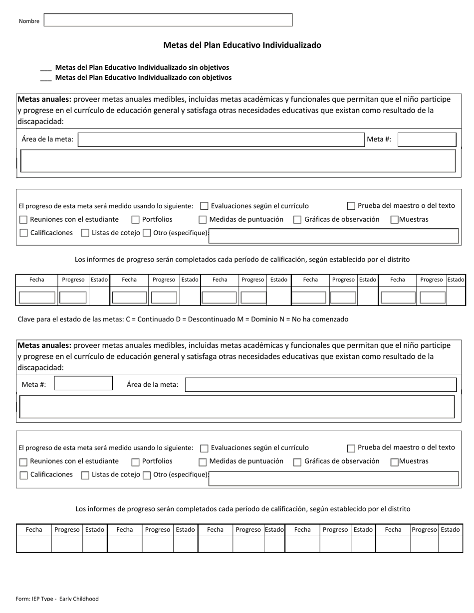 Programa De Educacion Individualizado - Ninez Temprana - Arkansas (Spanish), Page 6