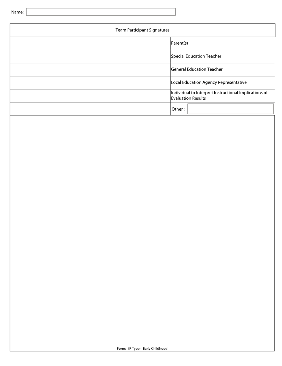 Individualized Education Program (Iep) - Early Childhood - Arkansas, Page 12