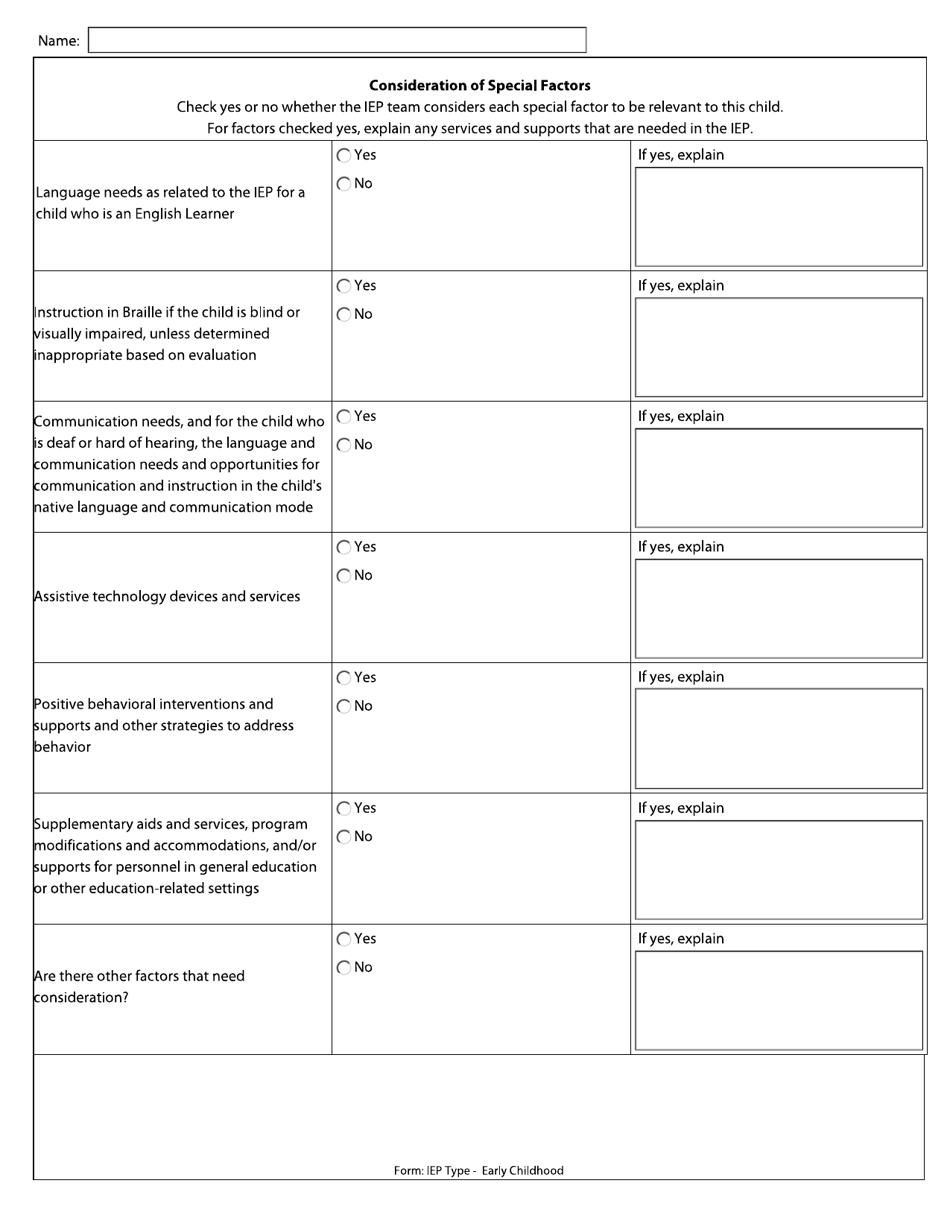 Individualized Education Program (Iep) - Early Childhood - Arkansas, Page 4