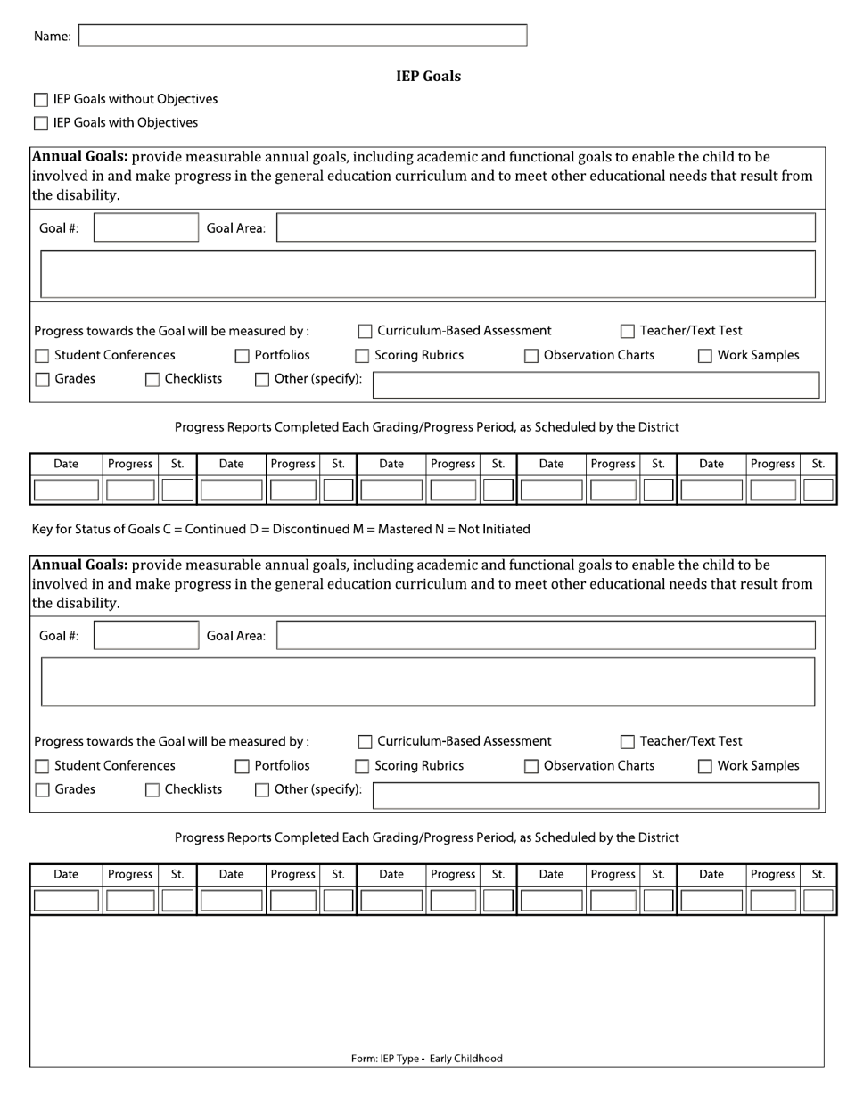 Individualized Education Program (Iep) - Early Childhood - Arkansas, Page 6