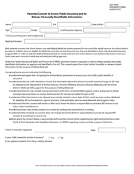 Document preview: Parental Consent to Access Public Insurance and to Release Personally Identifiable Information - Arkansas