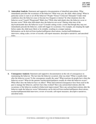 Functional Assessment Analysis of Problem Behavior - Arkansas, Page 2