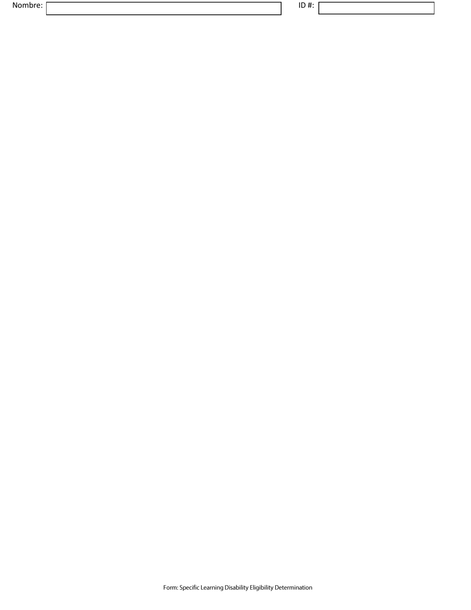 Determinacion De Elegibilidad Por Dificultades Especificas De Aprendizaje - Arkansas (Spanish), Page 3