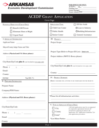 Acedp Grant Application - Arkansas