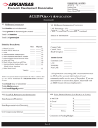 Acedp Grant Application - Arkansas, Page 2