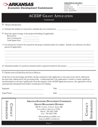 Acedp Grant Application - Arkansas, Page 3
