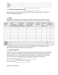 Civil Money Penalty Reinvestment Application Template Coronavirus Disease 2019 (Covid-19) Communicative Technology Request, Page 3
