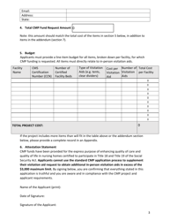 Civil Money Penalty Reinvestment Application Template Coronavirus Disease 2019 (Covid-19) in-Person Visitation AIDS Request, Page 3