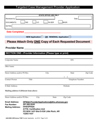 Form AAS-9582 Targeted Case Management Provider Application - Arkansas, Page 2