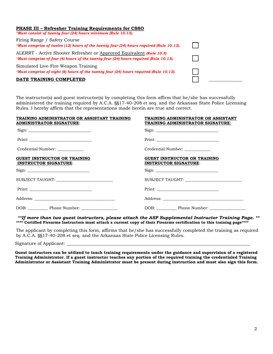 Csso Refresher Training Page - Arkansas, Page 2