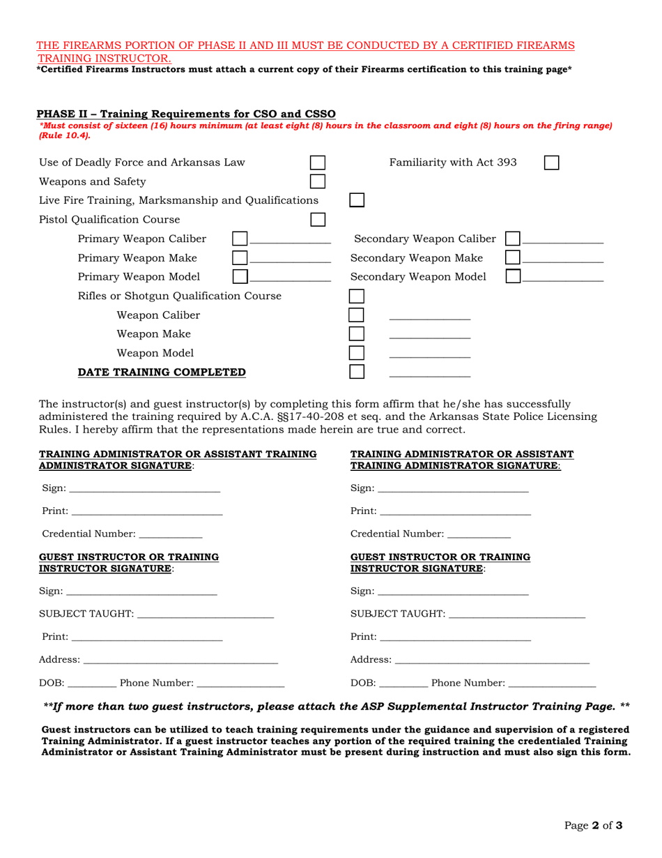 Institution of Instruction - Ioi Csso Training Page - Arkansas, Page 2