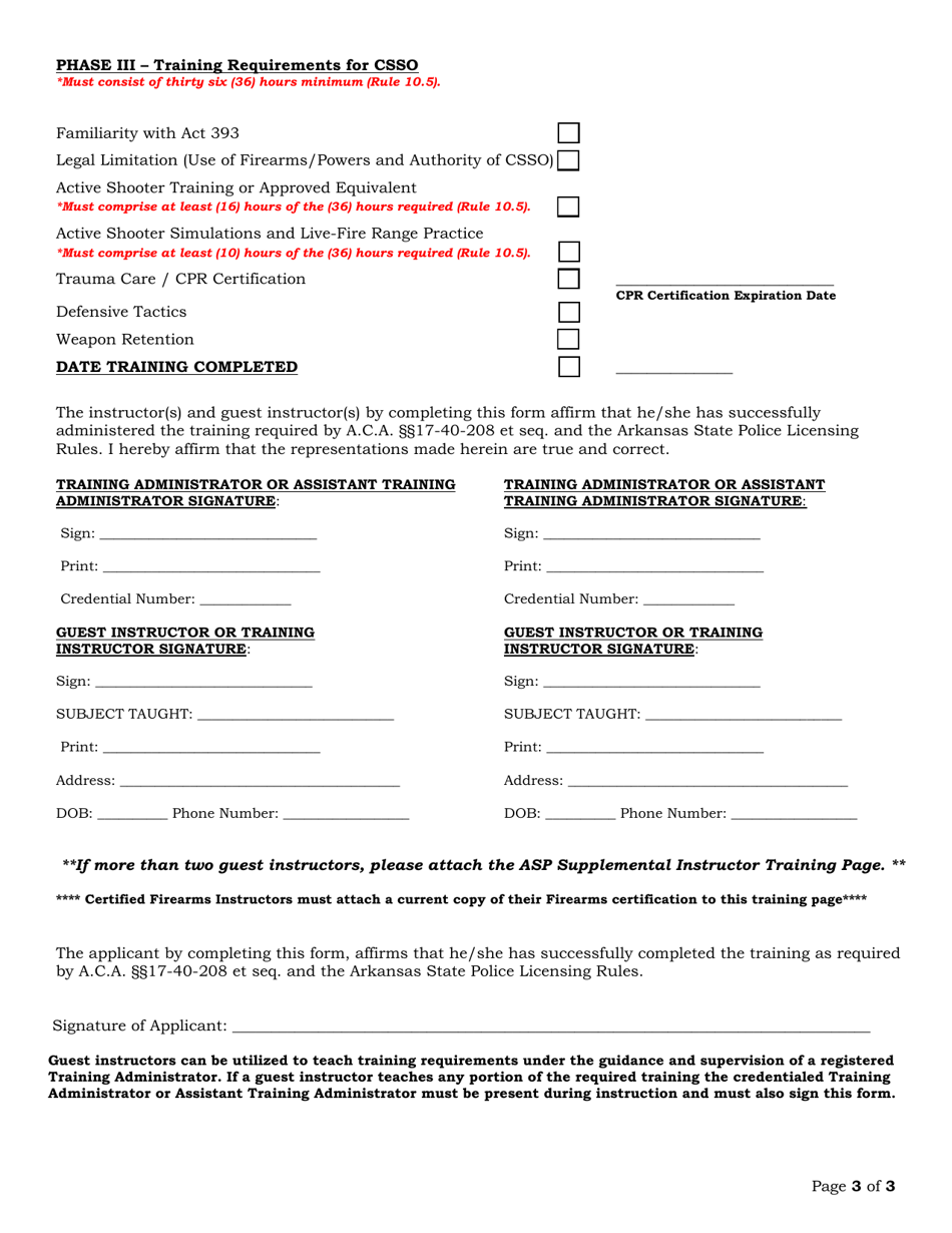 Institution of Instruction - Ioi Csso Training Page - Arkansas, Page 3