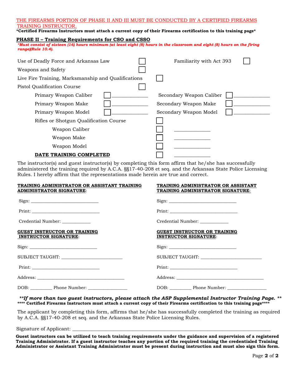 Cso Training Page - Arkansas, Page 2