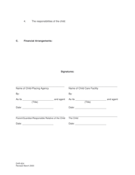 Form DHR-824 Placement Agreement - Alabama, Page 2