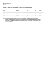Official Complaint Form - Arkansas, Page 3