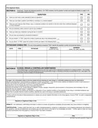 AZPOST Form MH Medical History Questionnaire - Arizona, Page 2