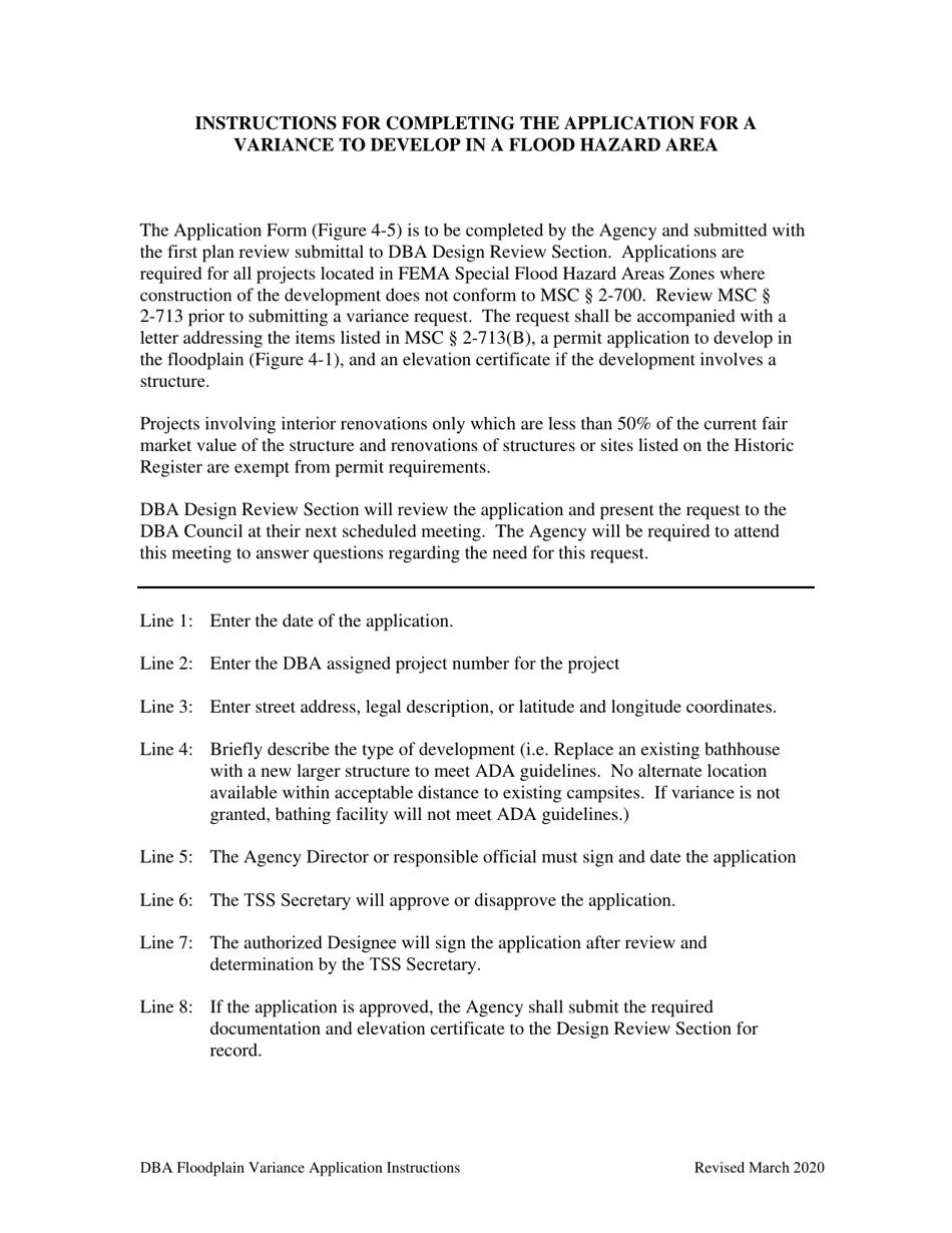 Application for a Variance to Develop in a Flood Hazard Area - Arkansas, Page 5