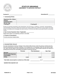 Document preview: Form SRV-1A Amendment to Services Contract - Arkansas