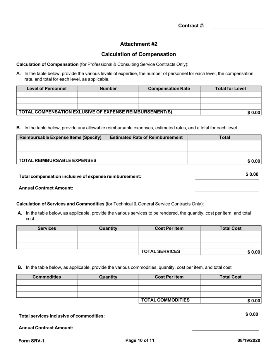 Form SRV-1 Services Contract - Arkansas, Page 10