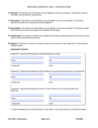 Instructions for Form SRV-1 Services Contract - Arkansas, Page 5