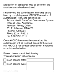 Form DE-202 LARGE PRINT Authorization to Disclose Protected Health Information to Ahcccs - Arizona, Page 4