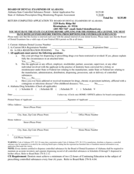 Document preview: Controlled Substance Permit Application - Alabama