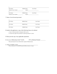 Application for Registration of Portable Dental Operation - Alabama, Page 3