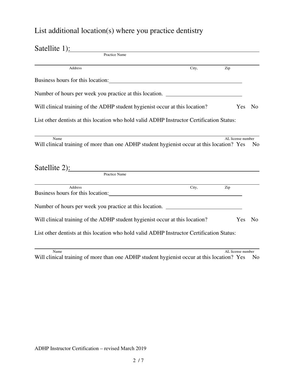 Alabama Dental Hygiene Instructor Certification Course - Alabama, Page 2