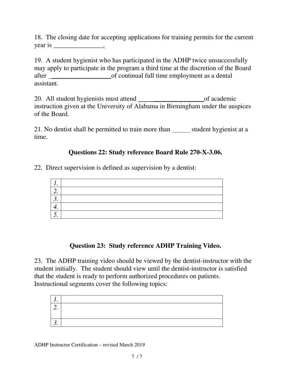 Alabama Alabama Dental Hygiene Instructor Certification Course Download