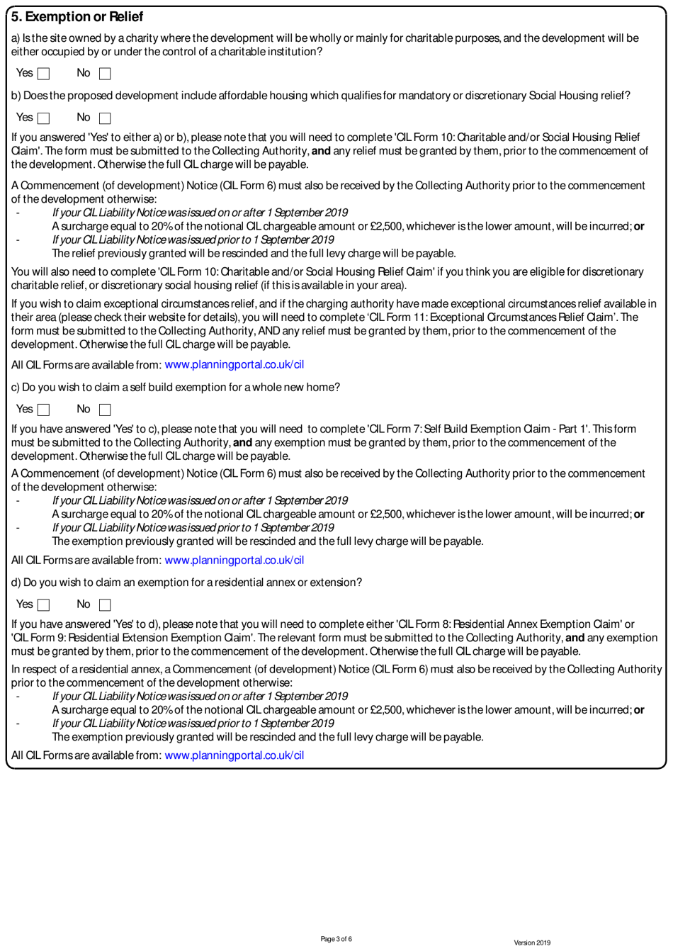 Form 1 Community Infrastructure Levy (Cil) Additional Information - United Kingdom, Page 3