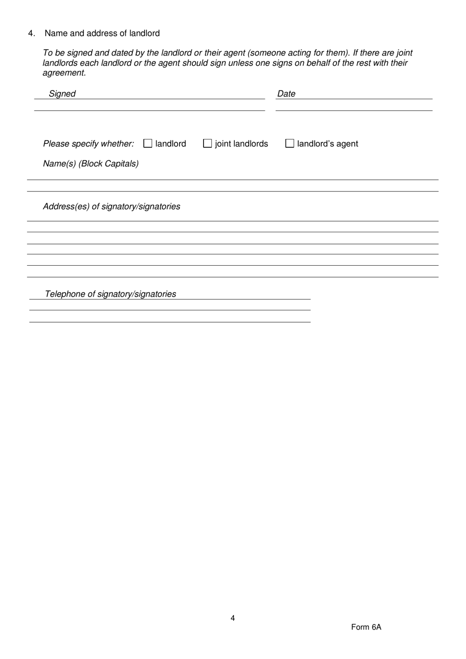 Form 6A - Fill Out, Sign Online and Download Printable PDF, United ...