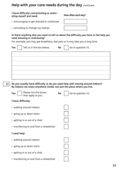 Form AA1 Attendance Allowance for People of State Pension Age or Over - United Kingdom, Page 15