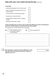Form AA1 Attendance Allowance for People of State Pension Age or Over - United Kingdom, Page 20