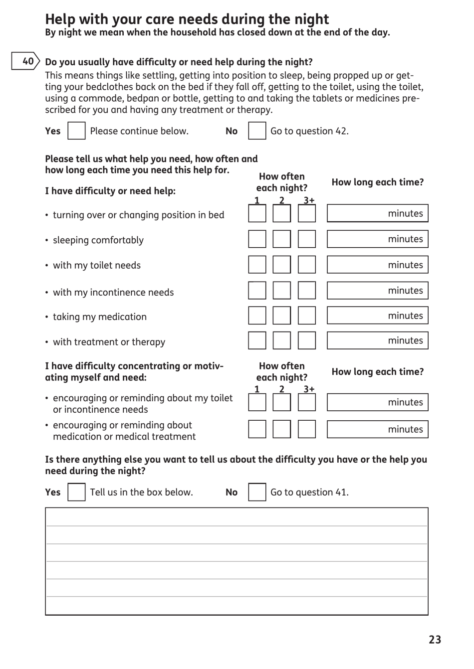 Form AA1 Attendance Allowance for People of State Pension Age or Over - United Kingdom, Page 23