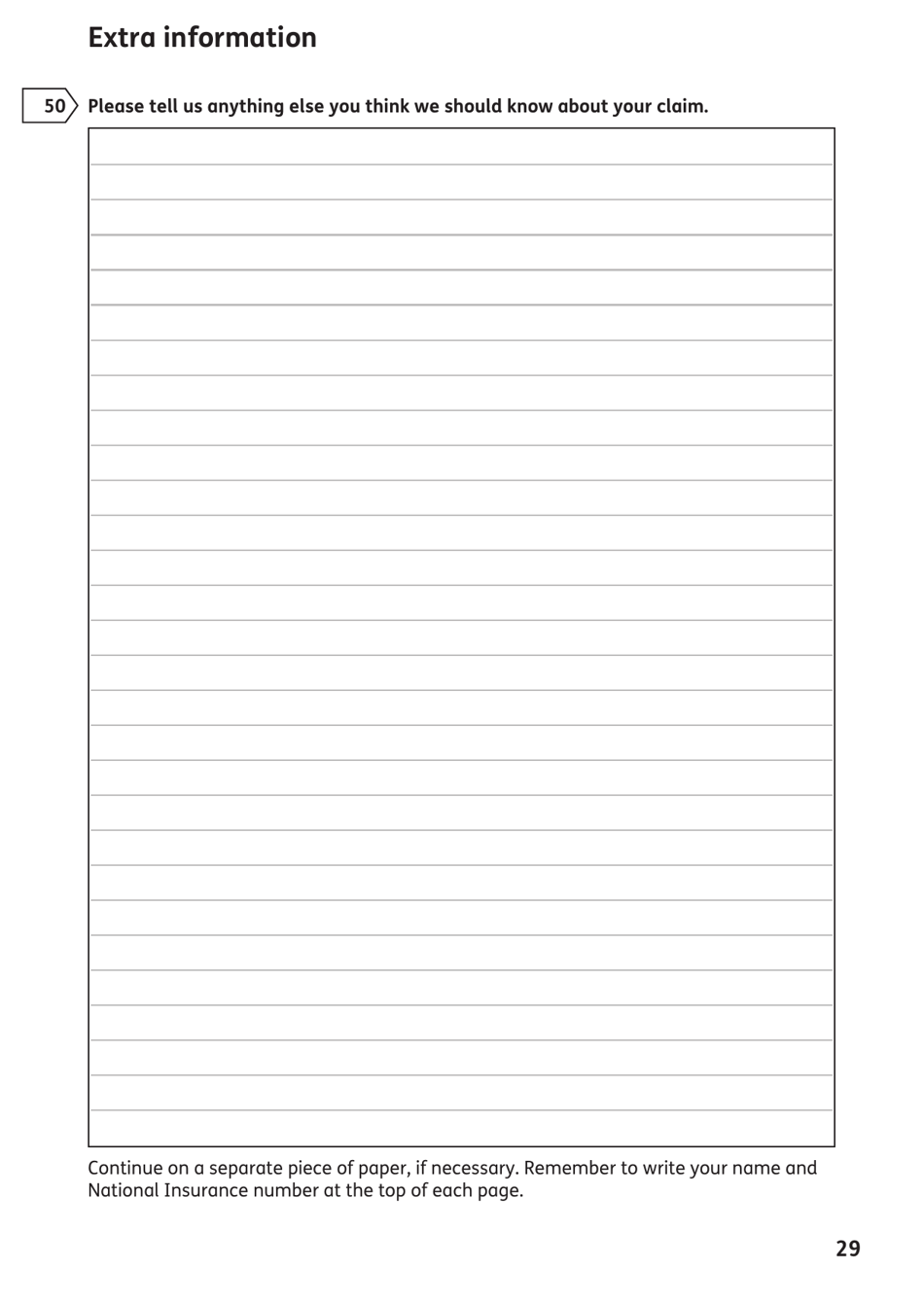 Form AA1 Attendance Allowance for People of State Pension Age or Over - United Kingdom, Page 29