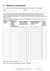 Form AN Application for Naturalisation as a British Citizen - United Kingdom, Page 12