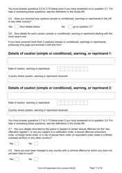 Form AN Application for Naturalisation as a British Citizen - United Kingdom, Page 17
