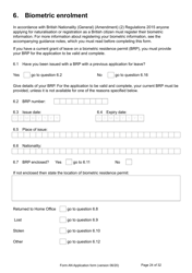 Form AN Application for Naturalisation as a British Citizen - United Kingdom, Page 24