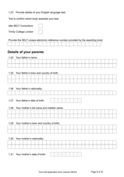 Form AN Application for Naturalisation as a British Citizen - United Kingdom, Page 8
