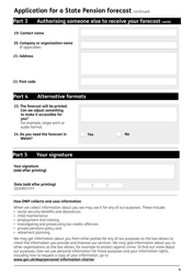 Form BR19 Application for a State Pension Forecast - United Kingdom, Page 4
