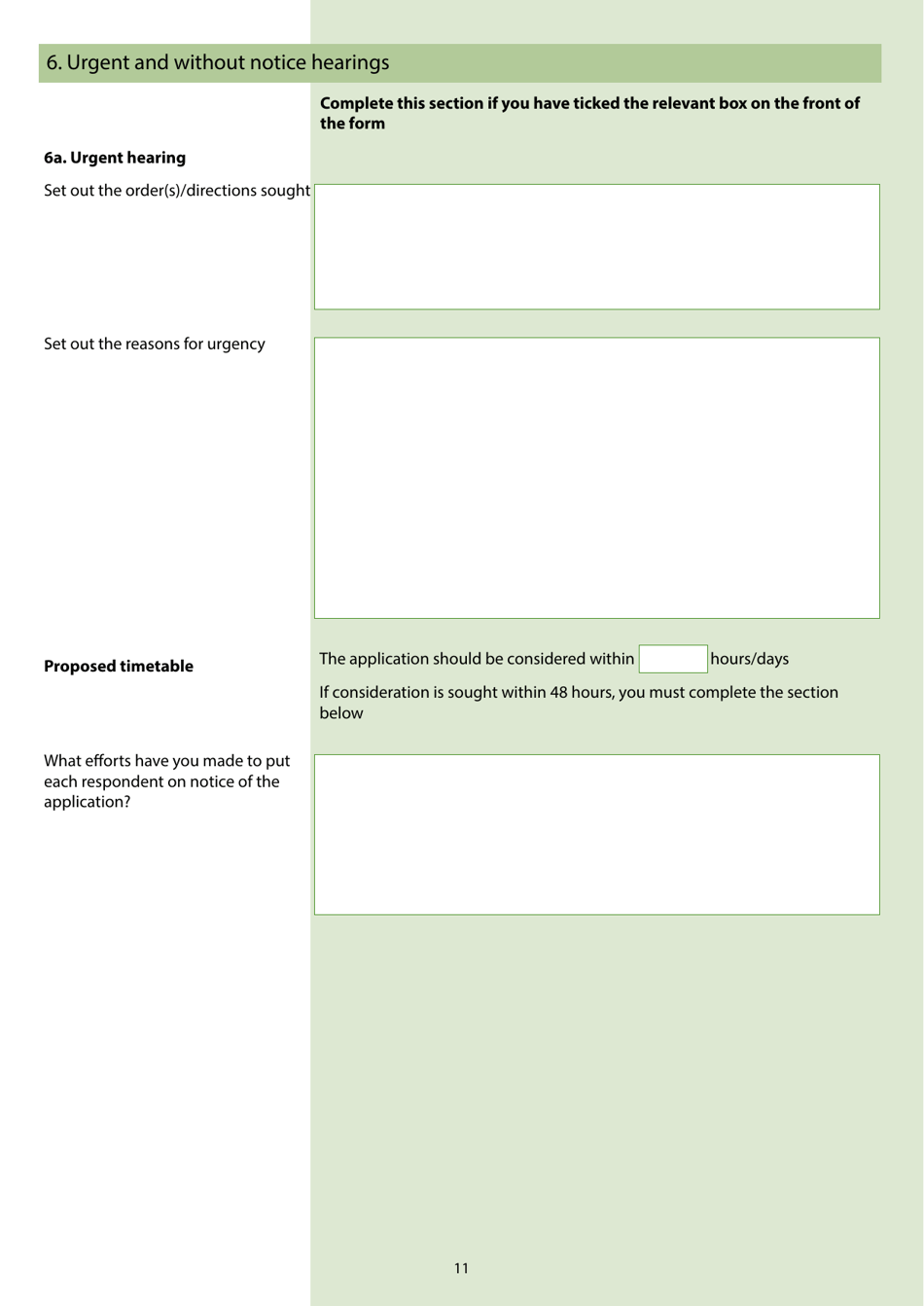 Form C100 Application Under the Children Act 1989 for a Child Arrangements, Prohibited Steps, Specific Issue Section 8 Order or to Vary or Discharge a Section 8 Order - United Kingdom, Page 13
