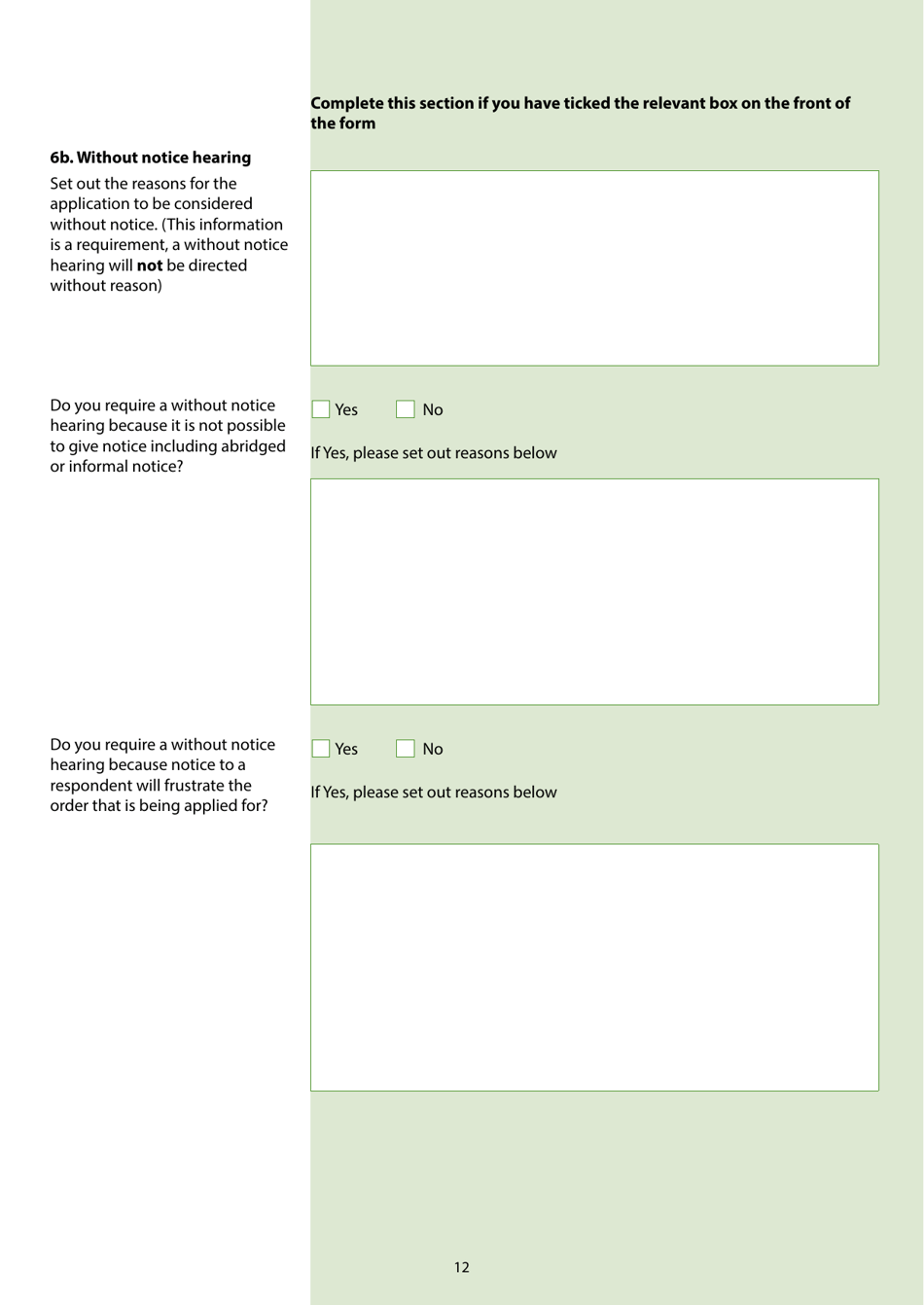 Form C100 Application Under the Children Act 1989 for a Child Arrangements, Prohibited Steps, Specific Issue Section 8 Order or to Vary or Discharge a Section 8 Order - United Kingdom, Page 14