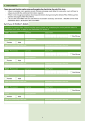 Form C100 Application Under the Children Act 1989 for a Child Arrangements, Prohibited Steps, Specific Issue Section 8 Order or to Vary or Discharge a Section 8 Order - United Kingdom, Page 4