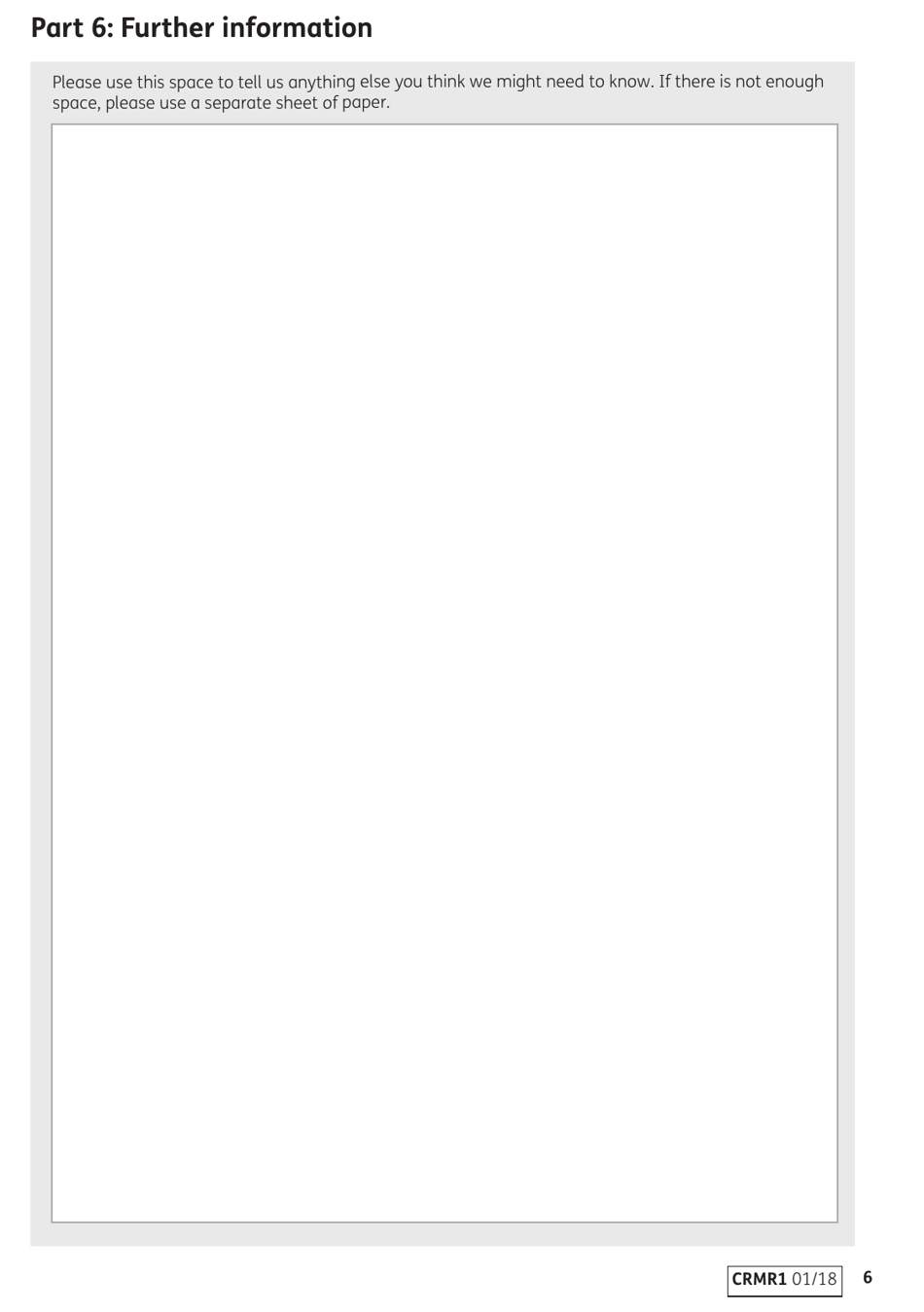 Form CRMR1 If You Disagree With a Decision Made by the Department for Work and Pensions - United Kingdom, Page 7